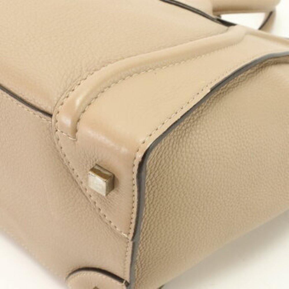 Celine Beige Luggage Handbag Leather Tote Shopper Tan - Picture 11 of 14